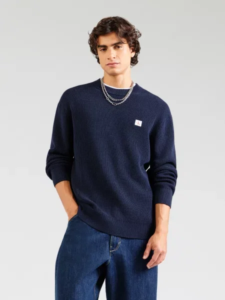 Calvin Klein Jeans Sveter CLSC tmavomodrá