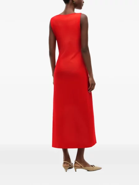 Rochie midi Tommy Hilfiger roșu