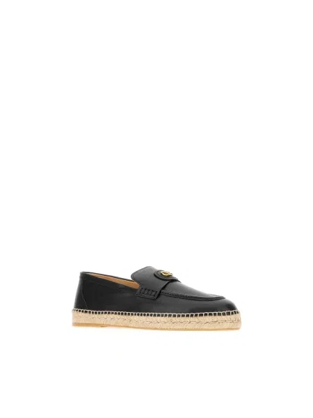 Lniane espadryle Valentino Garavani czarne