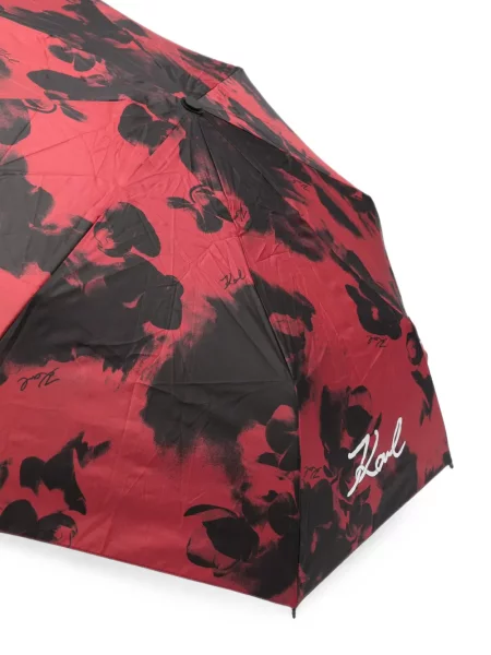 Umbrelă Karl Lagerfeld cu model floral roșu