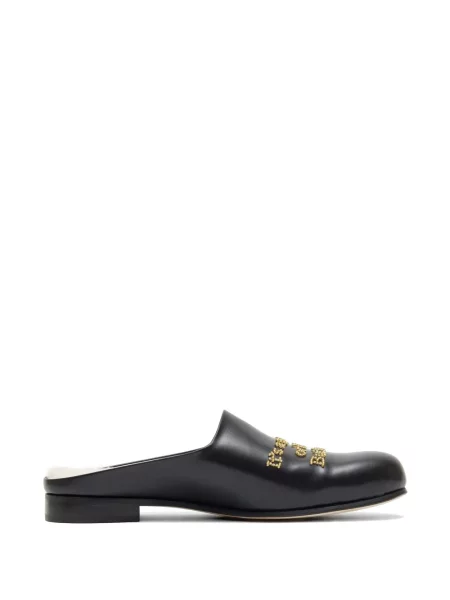 Papuci tip mules Undercover din piele negru