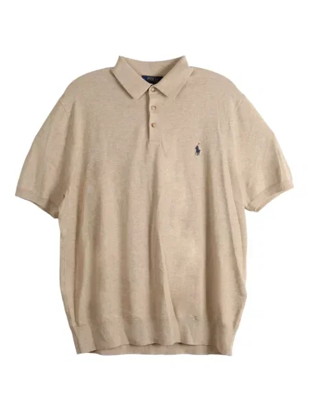 Tricou polo Polo Ralph Lauren în carouri tricotate gri