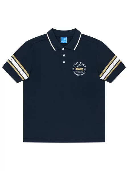 Ocean Pacific Tricou Canggu bleumarin / galben miere alb
