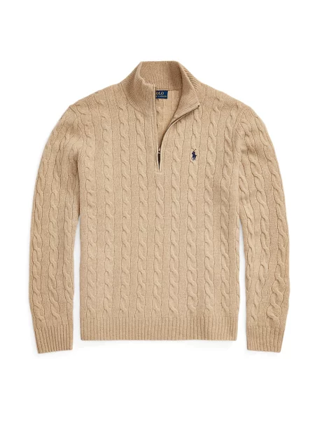 Μάλλινο πουλόβερ Polo Ralph Lauren ανδρικά καφέ μπλε