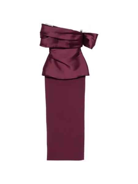 Rochie maxi Solace London drapată violet