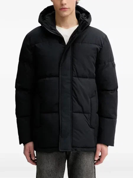 Palton Hollister cu glugă negru