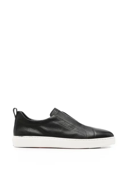 Chiloți Santoni din piele slip-on negru