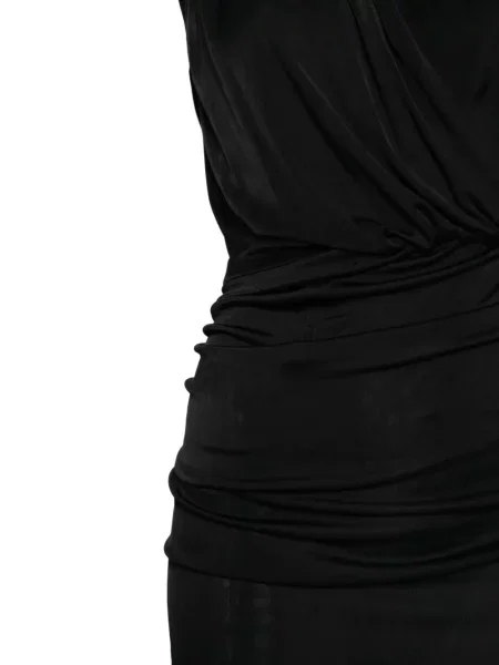 Костюм макси рокля Rick Owens Lilies едно рамо черно