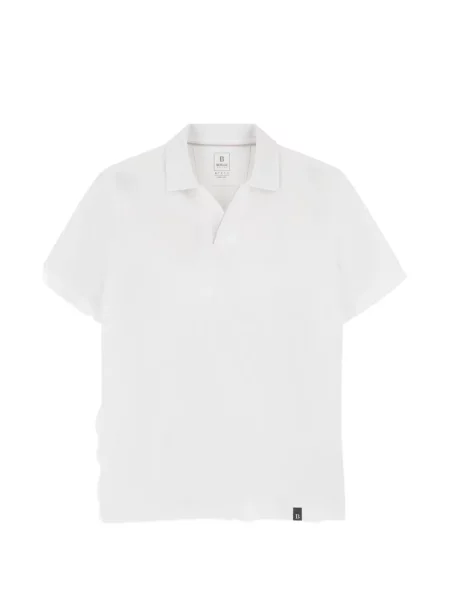 Tricou polo Boggi Milano stretch alb