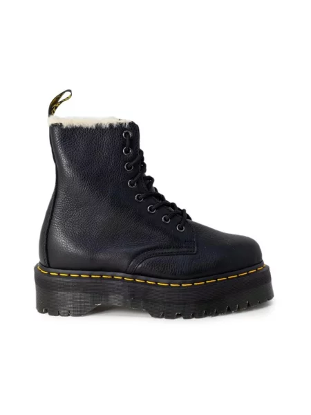 Workery Dr. Martens skórzane na platformie retro czarne