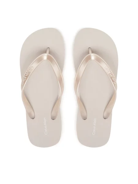 Calvin Klein Japonke Flatform Flip Flop Met Tpu srebrna