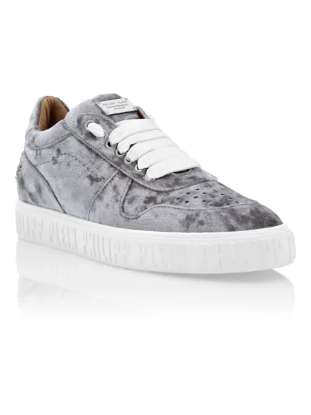 Sneakersy Philipp Plein skórzane szare