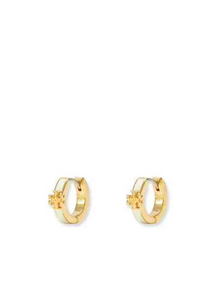 Kolczyki Tory Burch z logo żółte