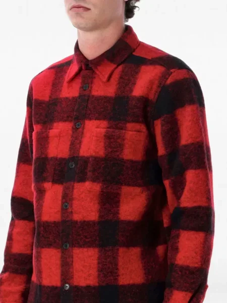 Карирана фланелена риза Portuguese Flannel червено