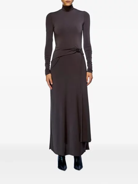 Rochie midi Diesel până la genunchi de costum maro