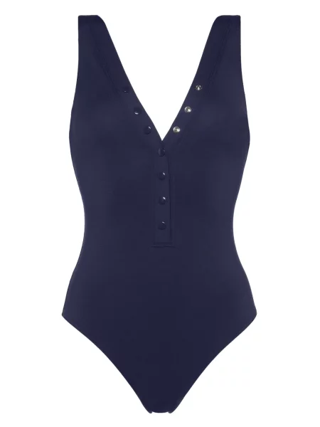 Costum de baie Eres cu decolteu în V albastru