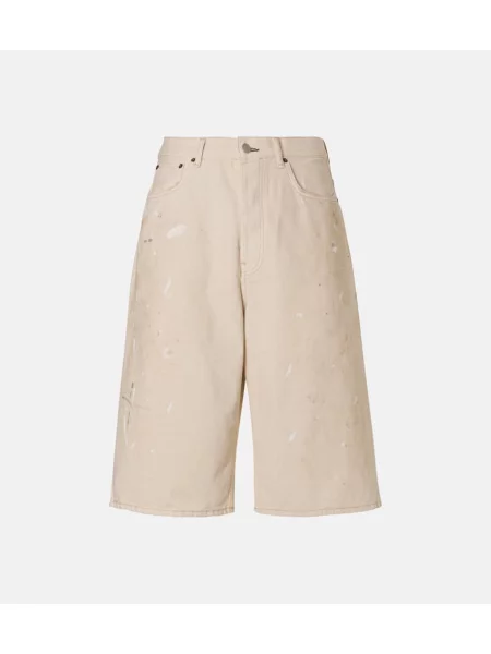 Bermude Acne Studios zdrențuiți alb