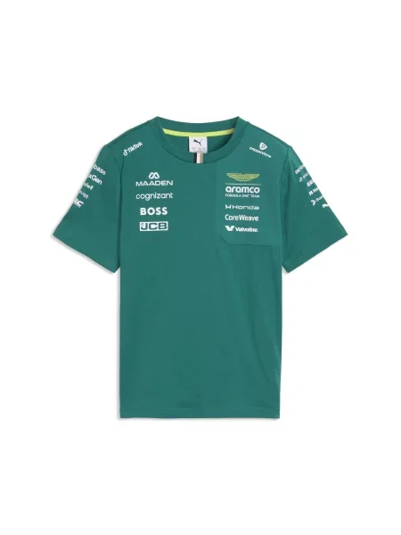 Koszulka dla dzieci PUMA x ASTON MARTIN ARAMCO TEAM Replica Akcesoria zielony