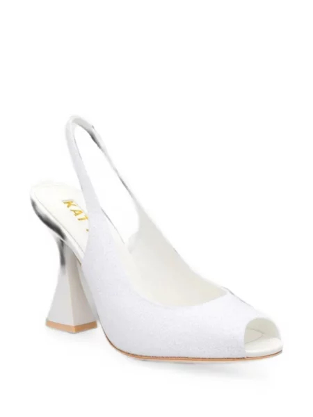 Pantofi cu toc Kat Maconie slingback alb