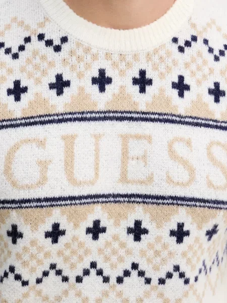 Шерстяной свитер Guess бежевый