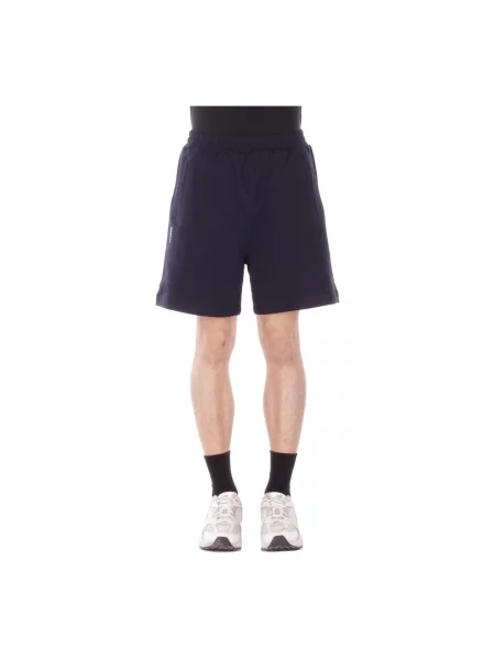 Bermudy Dondup z logo niebieskie