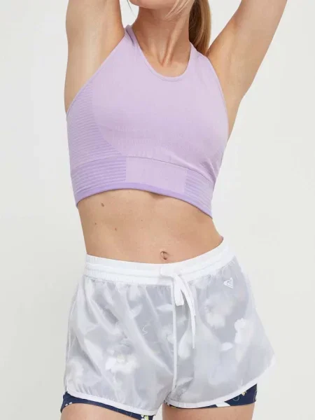 Běžecké šortky Roxy Pure Pursuit medium waist bílá