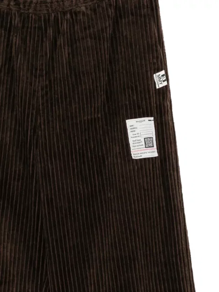 Pantaloni Maison Mihara Yasuhiro de catifea cord maro