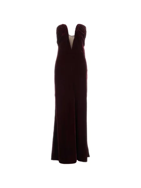 Rochie Giorgio Armani de catifea fără bretele roșu