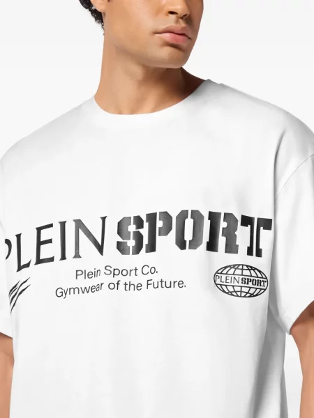 Tricou Plein Sport cu imagine alb