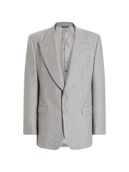 Geacă Dolce & Gabbana de flanelă gri