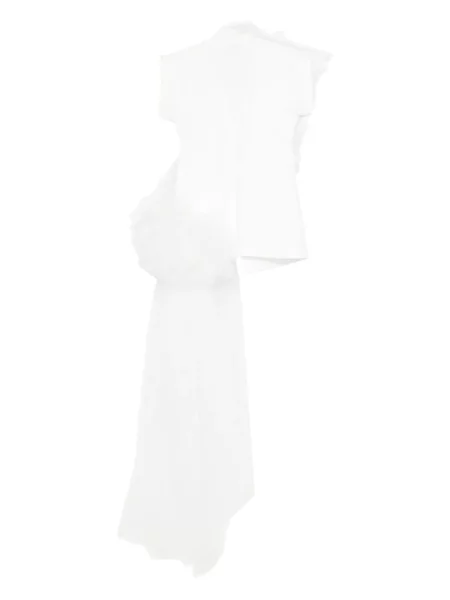 Rochie Alchemy cu volane de costum alb