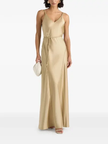 Cu centură rochie maxi Manière De Voir din satin