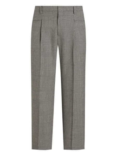 Pantaloni Dolce & Gabbana în carouri plisate gri