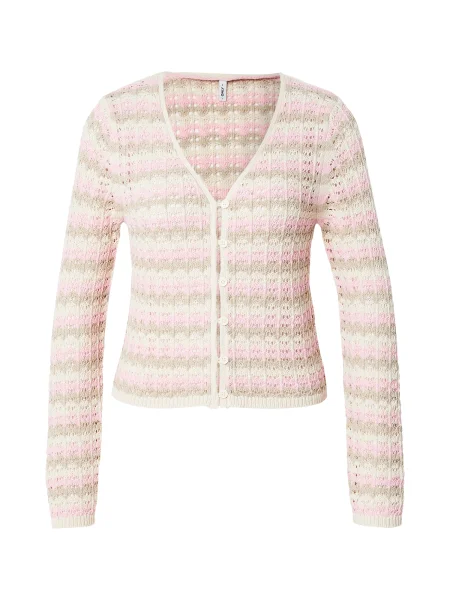 ONLY Pletena jopa ONLASA siva / roza bela