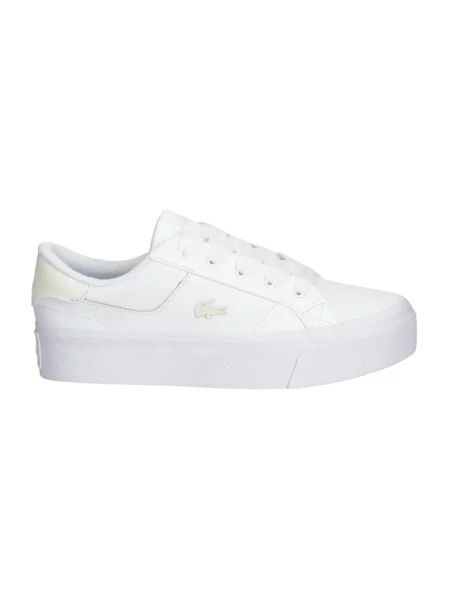 Sneakersy z mieszanka skóry model ZIANE' Lacoste białe