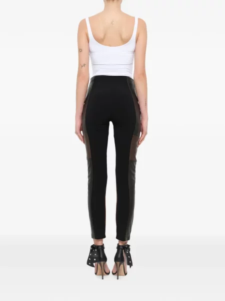Pantaloni Neil Barrett din piele negru