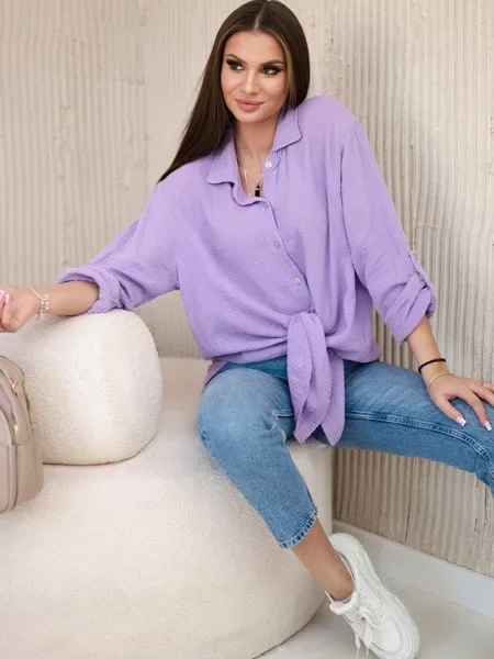 Cămașă Kesi Włoski din muselină violet