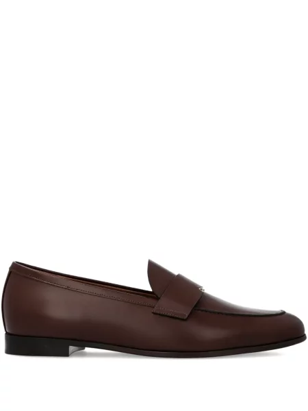 Pantofi loafer Max Mara din piele maro