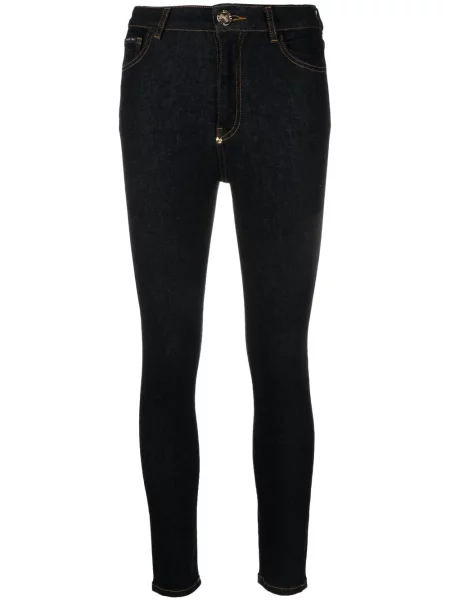 Skinny jeansy skinny Philipp Plein niebieskie