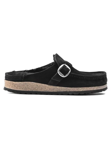 Klapki Birkenstock zamszowe czarne