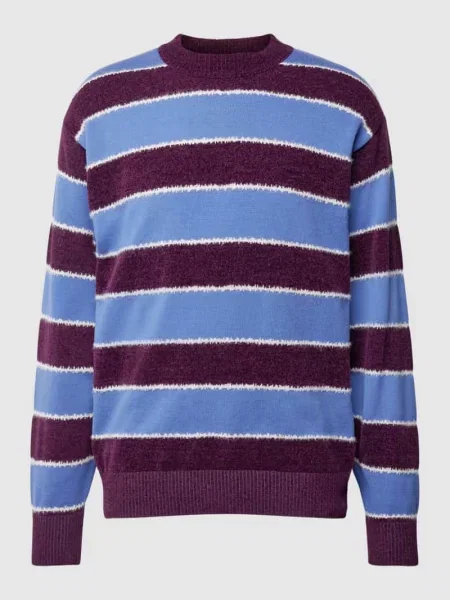 Sweter o kroju regular fit z dodatkiem wełny model ‘Alpert’ Boss Orange bordowy