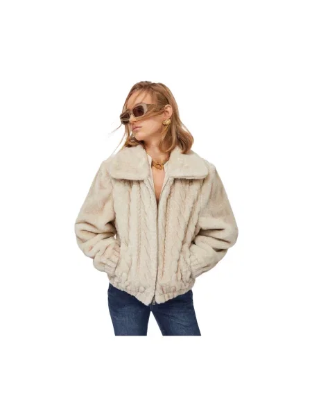Liu Jo Kurtki Kobieta S Giaccone Sintetico Natural beżowy