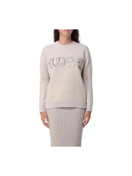 Sweter Max Mara wełniany beżowy