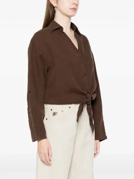 Traper košulja Lois Jeans veze smeđa
