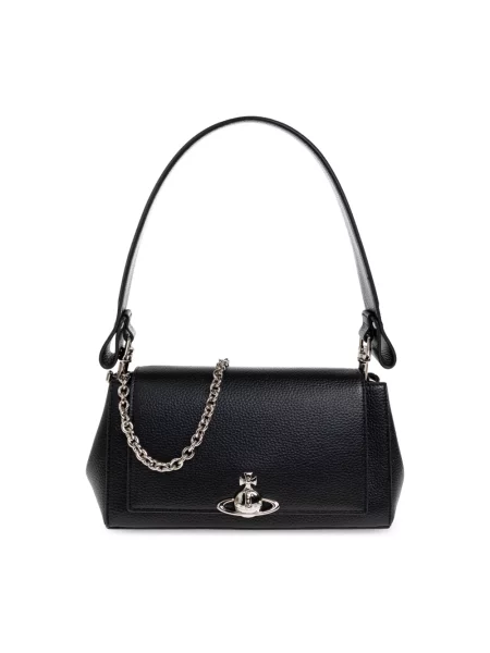 Torebka skórzana Vivienne Westwood skórzana czarna