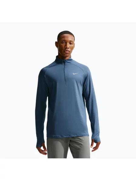 Мъжки суитшърт за бягане Nike Stride Zip Dri-Fit new slate синьо