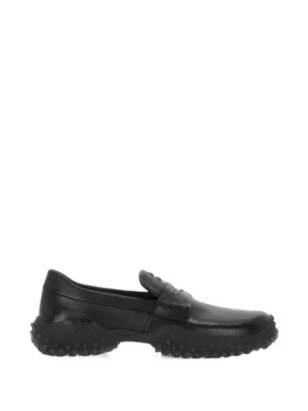 Loafersy Miu Miu z logo czarne