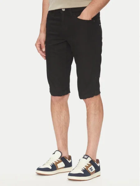 INDICODE Pantaloni scurți de blugi Kem negru