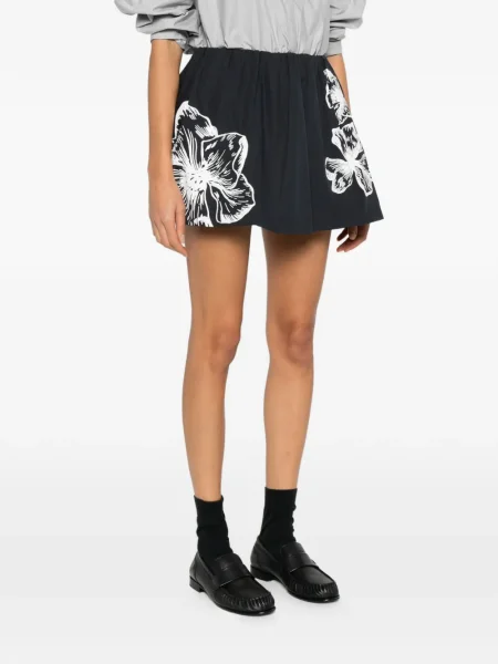 Fusta mini Maje cu model floral cu imagine albastru