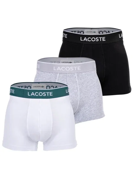 LACOSTE Boxerky šedý melír / petrolejová / černá bílá